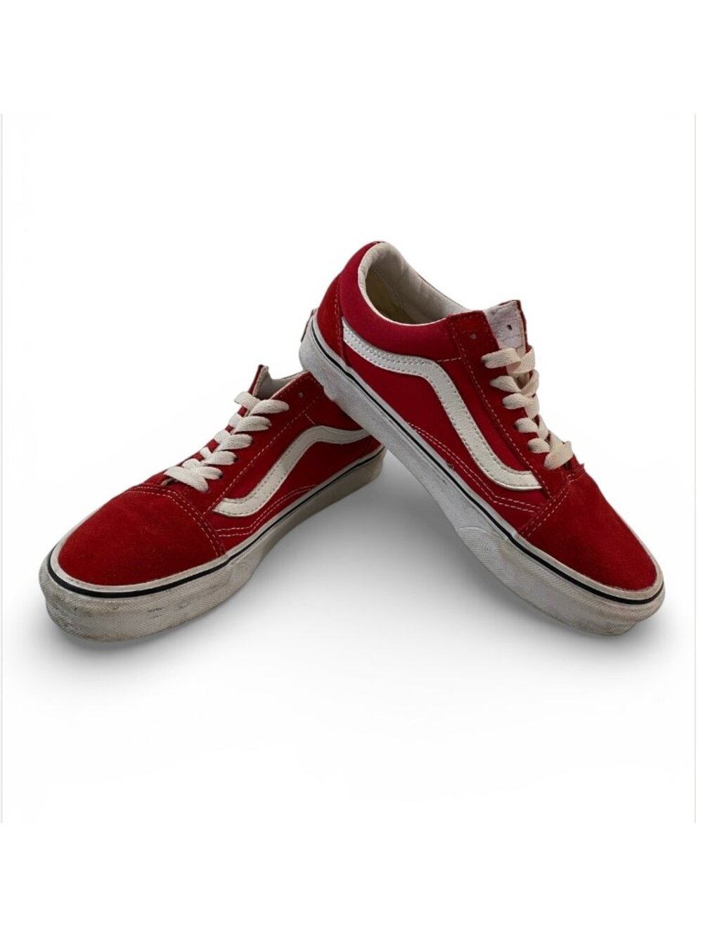Vans Old Skool Red & White Classic Canvas Sneakers Women 6.5 Men 5 Unisex